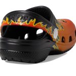 Classic Clogs with Patterns and Graphics (Toddler) – Black/Multi Flames