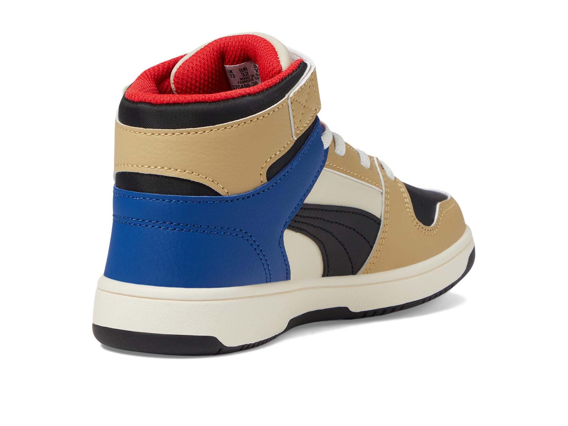 Puma Kids Rebound Layup Synthetic Leather Hook and Loop Sneakers (Little Kid) - Галерея 5