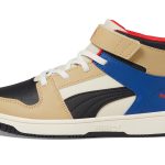 Puma Kids Rebound Layup Synthetic Leather Hook and Loop Sneakers (Little Kid)