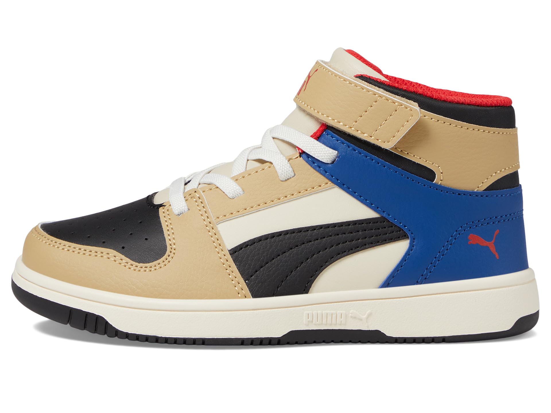 Puma Kids Rebound Layup Synthetic Leather Hook and Loop Sneakers (Little Kid) - Галерея 4