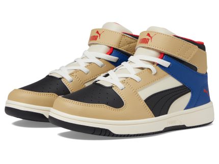 Puma Kids Rebound Layup Synthetic Leather Hook and Loop Sneakers (Little Kid)