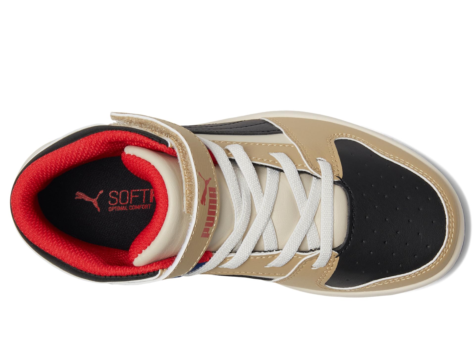 Puma Kids Rebound Layup Synthetic Leather Hook and Loop Sneakers (Little Kid) - Галерея 2