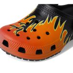 Classic Clogs with Patterns and Graphics (Toddler) – Black/Multi Flames