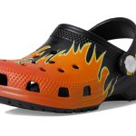 Classic Clogs with Patterns and Graphics (Toddler) – Black/Multi Flames